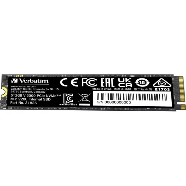 Verbatim Vi5000 PCIe NVMe M.2 Ssd 512 Gb thumbnail