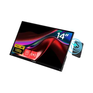 Verbatim Portable Touchscreen Monitor Light 14" Full Hd 1080p & Wireless Power Supply