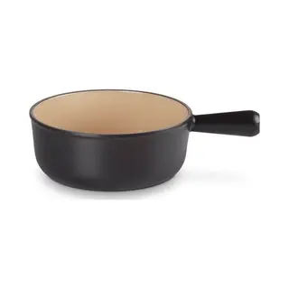 Le Creuset Fonduepan Tradition - Gietijzer -Ø 22 Cm / 2.6 Liter - Mat Zwart