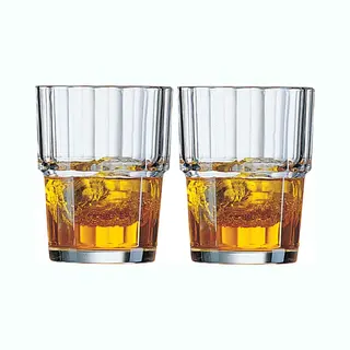 Arcoroc Whisky Tumbler Glazen - 6x - Norvege Serie - Transparant - 160 Ml - Drink/waterglazen
