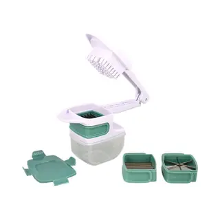 Multi Snijset - Wit / Groen - Kunststof / Metaal - 3 Snijstanden - 5 Delig