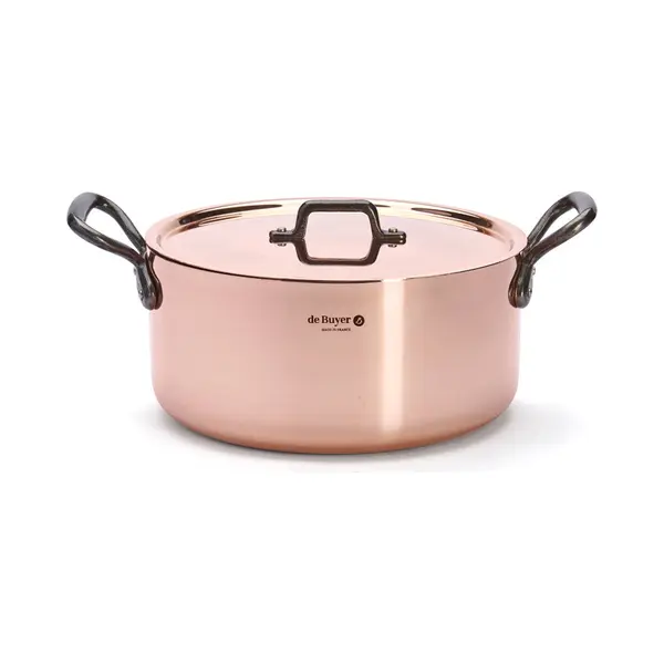 DeBuyer De Buyer Prima Matera Kookpot - Gietijzeren Handvaten - Ø 28cm - 90% Koper - 10% Rvs thumbnail
