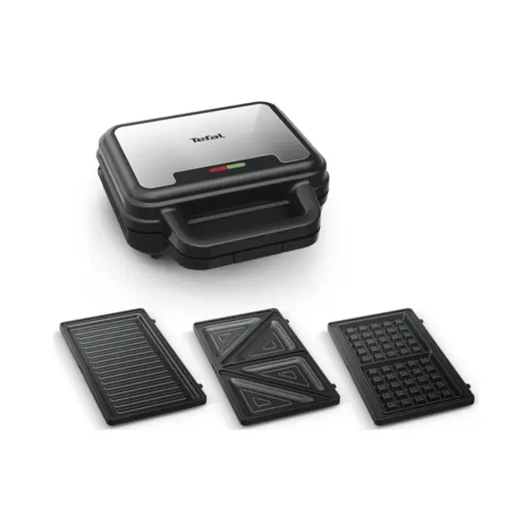 Tefal SW383D10 Sandwich-Toaster 700 W Schwarz, Edelstahl thumbnail