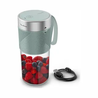 Moulinex Lightmix LM1C0410 blender 0,3 l Draagbare blender Grijs, Roestvrijstaal, Transparant