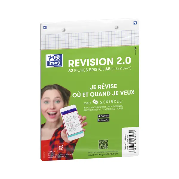 Oxford 400153462 zelfklevend notitiepapier Rechthoek Wit 64 vel thumbnail