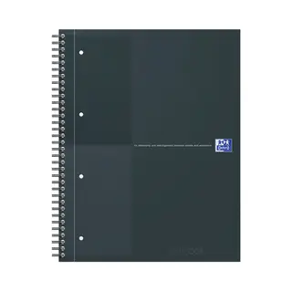 Oxford International Notizbuch A4+ 80 Blätter Schwarz