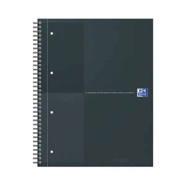 Oxford International Notizbuch A4+ 80 Blätter Schwarz thumbnail
