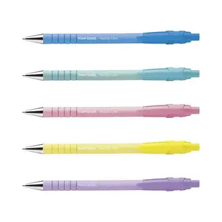 Paper Mate Flexgrip Ultra Pastel Ballpoint Pens | Medium Point (1.0mm) | Black Ink | Pastel Barrels | 5 Count