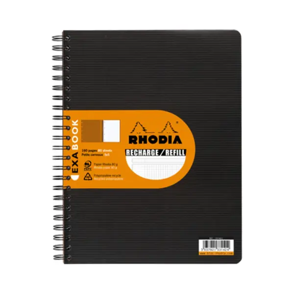 Rhodia 133142C Schreibnotizbuch A4+ 80 Blätter Schwarz thumbnail