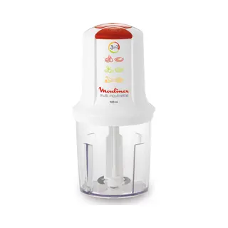 Moulinex ClickChef AT710110 elektrischer Zerkleinerer 0.5 L 500 W Rot, Transparent, Weiß