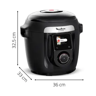Moulinex Cookeo Wlan 10-in-1, Multikoker, 10 Kookmodi, Drukkoken, Gedetailleerde Stappen, Compatibel Met Extra Crisp Air Fryer, 6 L, Zwart, CE96G810