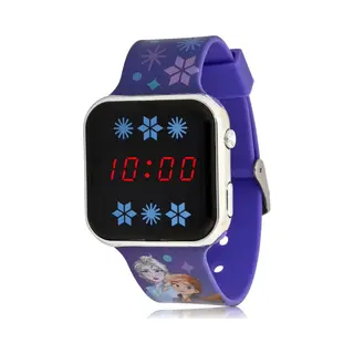 Accutime, Armbanduhr, Led-Kinderuhr Disneys Die Eiskönigin (lila), Digitaluhr Mit Led-Anzeige Für Uhrzeit Und Dat, Violett, (Digitaluhr, 38 mm)