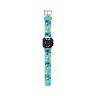 Accutime, Horloge, Led Kinderhorloge Lilo & Stitch (blauw), Stitch Digitaal Horloge Met Led Display Voor Tijd En Datum, Blauw, (Digitaal Horloge, 38 