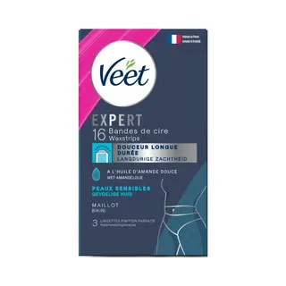 Veet Expert - 16 Cold Wax Strips - For Sensitive Skin - Perfect Workmanship - Long Lasting Hair Removal