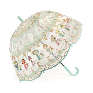 Djeco, Meisjes, Paraplu, Regenschirm Tinyly 70x68cm, Veelkleurig, Transparant