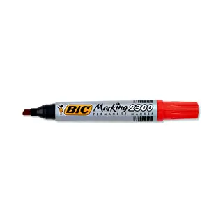 Bic Marking 2300 permanente marker Beitelvormige punt Rood 12 stuk(s)
