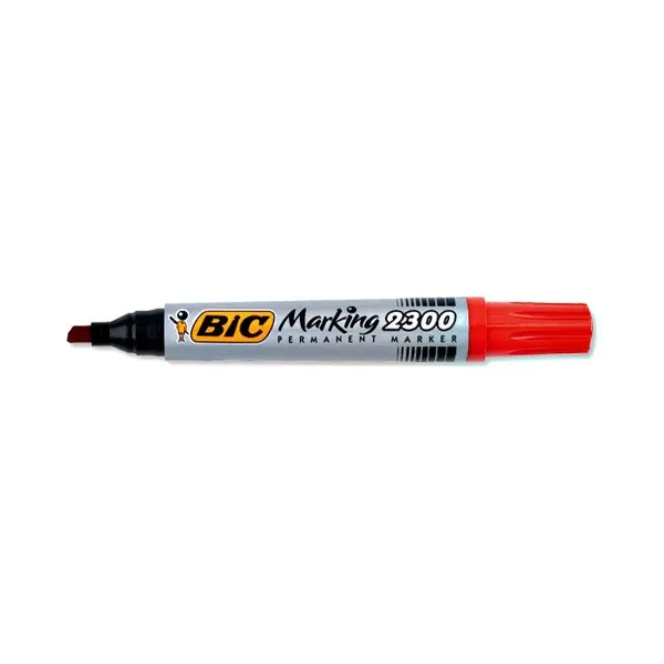 Bic Marking 2300 permanente marker Beitelvormige punt Rood 12 stuk(s) thumbnail