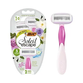 Bic Soleil Escape 5 Blades Razors 2 Pcs