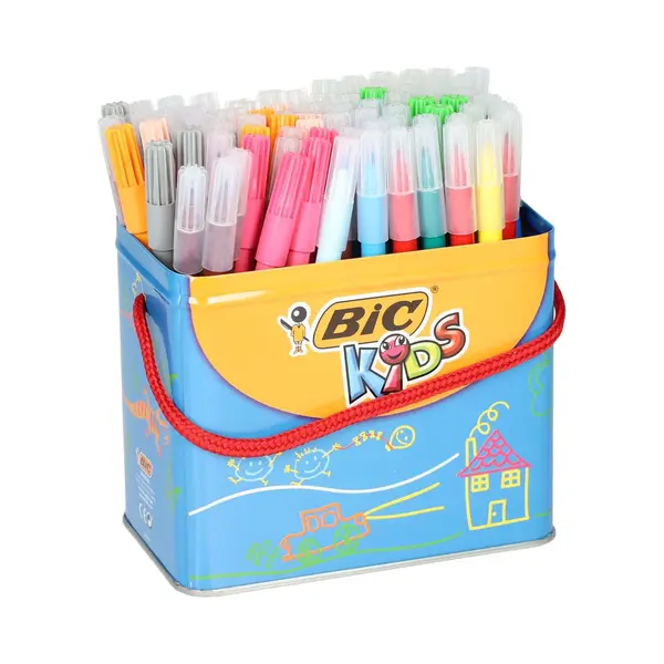 Bic Kids Visa Felt Tip Pens In Assorted Colours - Pack Of 84 (829013) thumbnail