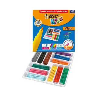 Bic 8878381 markeerstift 120 stuk(s) Zwart, Blauw, Bruin, Groen, Lichtblauw, Lichtgroen, Oranje, Paars, Rood