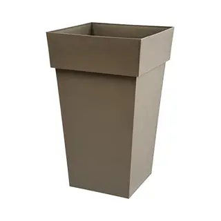 Eda Pot Haut Carré Toscane 39cm - Contenance 62l - Taupe