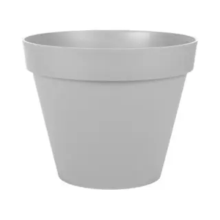 Eda Toscane Bloempot - Kunststof - Grijs - D30 X H26 Cm - Binnen- En Buitenshuis