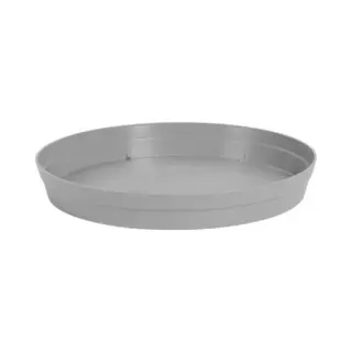 Eda Bloempot Onderschaal Toscane - Kunststof - Grijs - D35 Cm - Opvangschalen