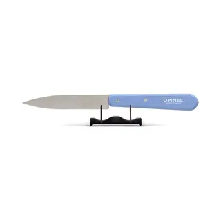 Opinel - Keukenmes Voor Volwassenen – Nr. 112, Mes Van Roestvrij Staal Sandvik Met Handvat Van Beukenhout, Lichtblauw, Meerkleurig, Eén Maat