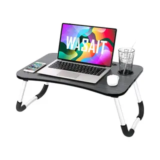 Bedtafels - Laptopstandaard - Laptoptafel - Schoottafel - Bedtafel -Zwart 60 X 40 X 27cm -Kerst -2021 Deals