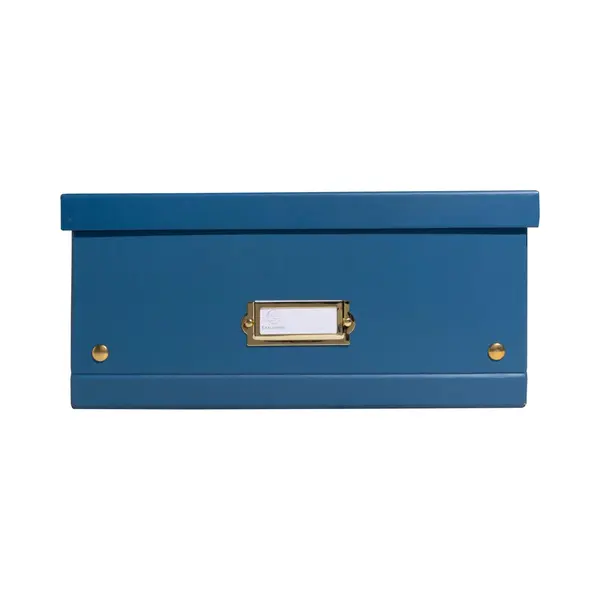 Exacompta 5x Opbergdoos In Karton 33x50x16cm Neo Deco, Vlak Geleverd - Frans Blauw - 62452E thumbnail