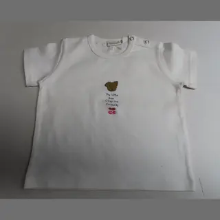 T Shirt Korte Mouw - Meisjes - Wit - Kers - 12 Maand 80