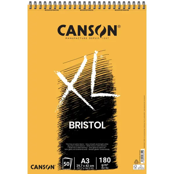 Bristolpapier Canson Xl 50vel 180gr A3 Extra Wit thumbnail