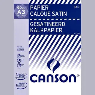 Canson Kalkpapier Formaat 297 X 42 Cm (A3) Etui Van 10 Blad