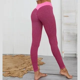 TikTok Legging - Dames - Butt Lifting - TikTok Broek - TikTok Yogapants - Roze - Maat Small