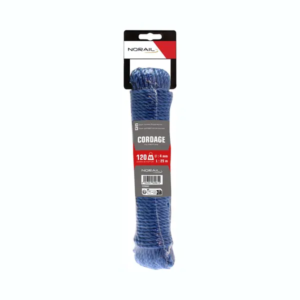 Norail Touw Geslagen Polypropyleen 4 Mm, 25 M, Blauw thumbnail