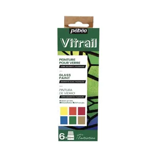 Pebeo Vitrail Transparant - Set 6 X 20 Ml