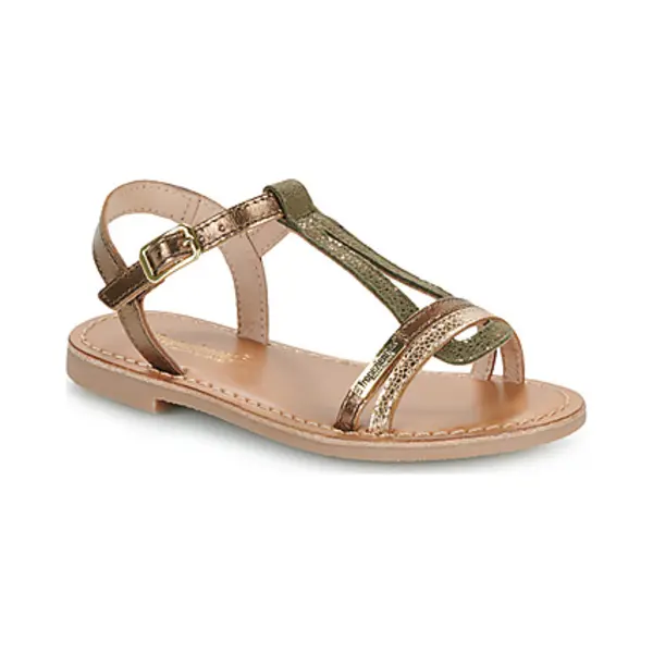 Leren Kindersandalen Bada Les Tropeziennes® Par M. Belarbi Brons thumbnail