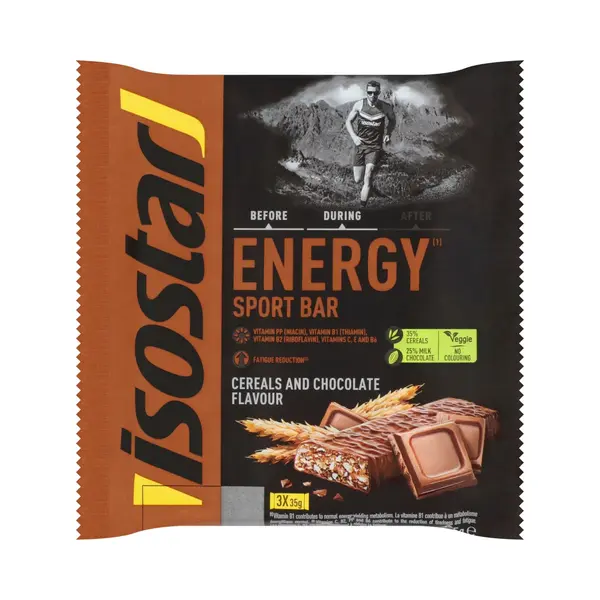20x Isostar High Energy Sportreep Chocolade 3 X 40 Gr thumbnail