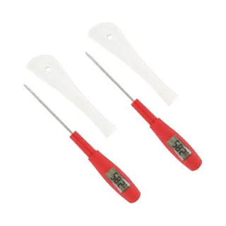 Fackelmann 9329750 Set Van 2 Spatelthermometers, Bakspatel, Keukenspatel, Bakgereedschap, Roestvrij Staal, Plastic, Rood, Wit, 30 X 4, 3 X 2 Cm