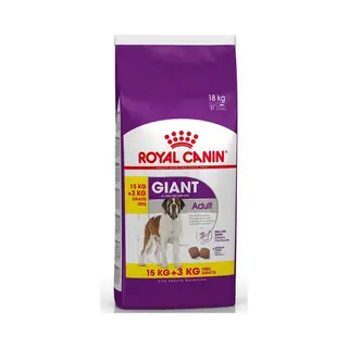 Royal Canin Giant Adult Dry Mix 15 Kg + 3 Kg Extra Free (Total 18 Kg)