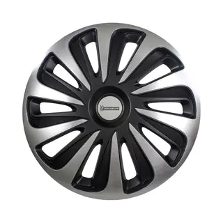 Michelin 9121 hubcap 35.6 cm (14") Acrylonitrile butadiene styrene (Abs) Black, Silver 4 pc(s)