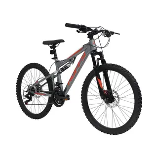 Huffy Marker - Mountainbike 21 Versnellingen Shimano - Volledig Geveerd 24 Inch Staalgrijs