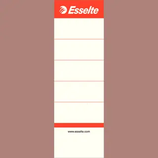 Leitz Esselte 810801 Replacement Spine Labels For 75 Mm Folders With Spine Label Pockets, Pack Of 10, Short And Wide, 50 X 158 Mm, White