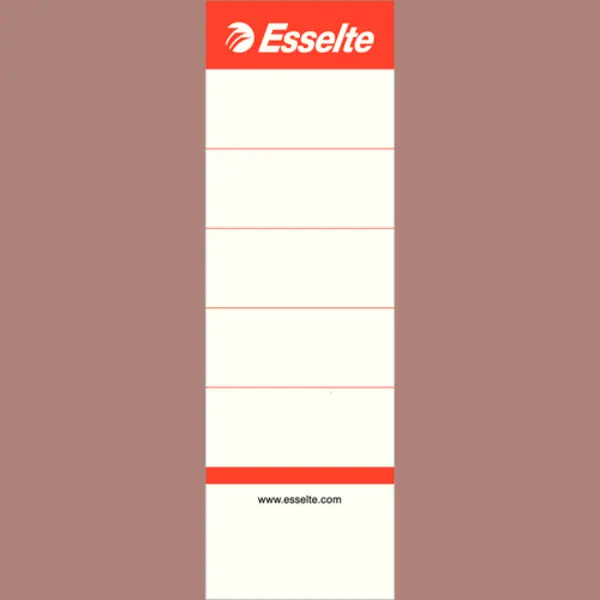 Leitz Esselte 810801 Replacement Spine Labels For 75 Mm Folders With Spine Label Pockets, Pack Of 10, Short And Wide, 50 X 158 Mm, White thumbnail
