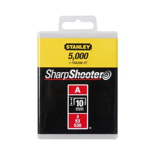Stanley, Spijkers + Nietjes Voor Nietmachines, Nietjes Type A (10 Mm, Nietjes Van Rond Draad Voor Elektrische En Handtacker Type A) 5000 Stuks