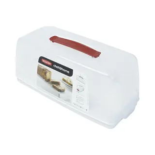 Curver 175247 rechteckige transparente Kuchenbox / Weiß