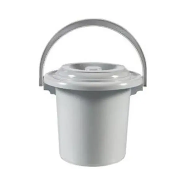 Curver 02855-099-00 Eimer Mit Deckel 5L In Hellgrau, Plastik, 23.5 X 23.5 X 23 Cm thumbnail