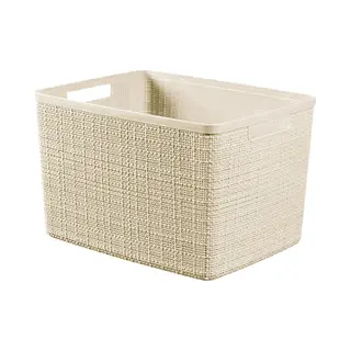 Curver Eleganter Großer Korb Aus Jute Mit Beiger Kunststoffoberfläche