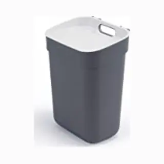 Curver Afvalemmer Voor Sorteren, 10 L, "Ready To Collect", Ideaal Onder De Gootsteen, Met Wandhouder Voor Muur Of Deur, Keuken, Badkamer, Bijkeuken,