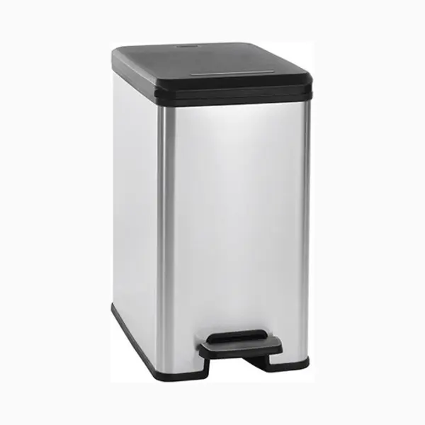 Curver Slim Bin 20L Quadrat Kunststoff Schwarz, Silber thumbnail